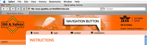 top navigation panel